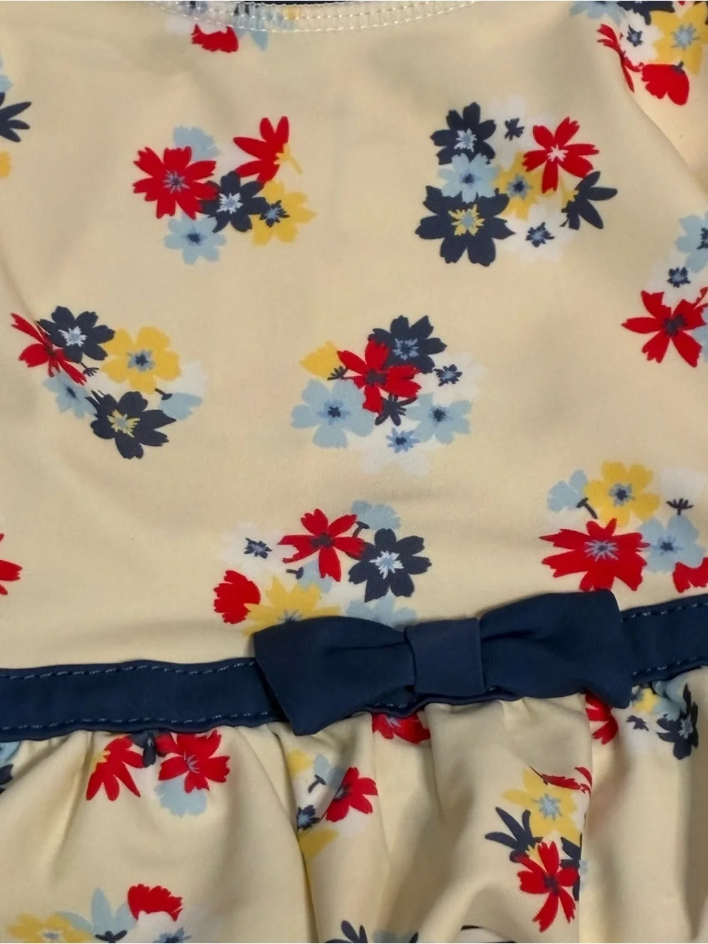 RuffleButts Baby Girl Floral Peplum Rash Guard Swimsuit 0-3M Swim